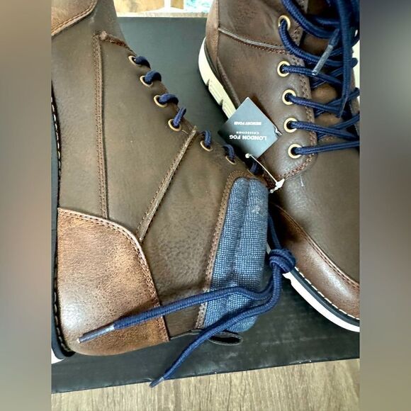 London Fog Men’s Boots Size 10M Brown Color New - Picture 2 of 3